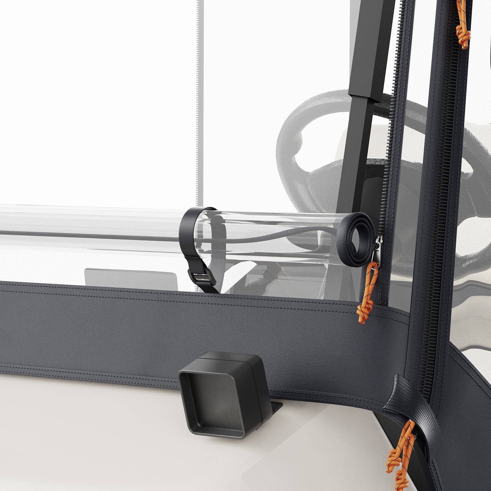 VEVOR Copertura per Carrello da Golf, Copertura per Carrello da Golf in Poliestere 420D con Finestre Trasparenti su 4 Lati, Coperture per Auto 4 Passeggeri, Copertura per Carrello Esterno Antipolvere