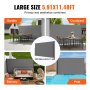 Tenda da sole laterale retrattile VEVOR per la privacy di giardino, cortile, balcone e piscina, 1,8x3,5 m.