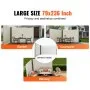 VEVOR Tenda Laterale Retrattile, Schermo Privacy Esterno Giardino Balcone Terrazza 200x600 cm, Frangivista Retrattile Poliestere 180g Impermeabile, UV30+ Paravento Divisorio per Cortile Balcone Beige
