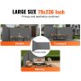 VEVOR Tenda Laterale Retrattile, Schermo Privacy Esterno Giardino Balcone Terrazza 200x600 cm, Frangivista Retrattile Poliestere 180g Impermeabile, UV30+ Paravento Divisorio per Cortile Balcone Grigio