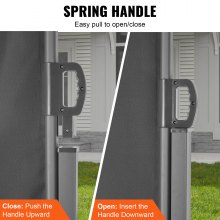 VEVOR Tenda Laterale Retrattile, Schermo Privacy Esterno Giardino Balcone Terrazza 200x600 cm, Frangivista Retrattile Poliestere 180g Impermeabile, UV30+ Paravento Divisorio per Cortile Balcone Grigio