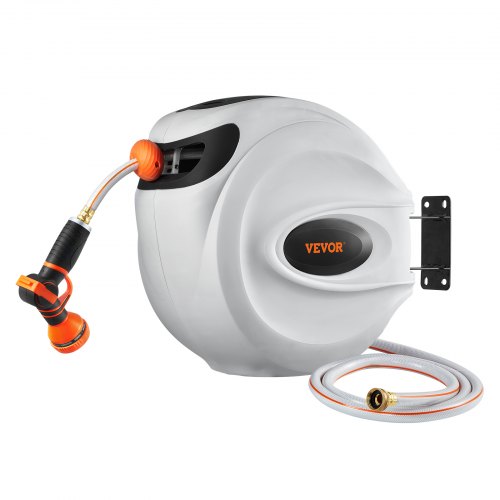 Avvolgitubo Automatico A Parete 19,8 M Con Ugello 10 In 1 E Rotazione 180° – Tubo Retrattile Per Giardino