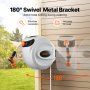 VEVOR Avvolgitubo Retrattile per Tubo da Giardino Avvolgitubo da Giardino Fissaggio da Parete Diametro 12 mm con Ugello a 9 Modelli, Sistema di Ritorno Riavvolgimento Staffa Girevole a 180°