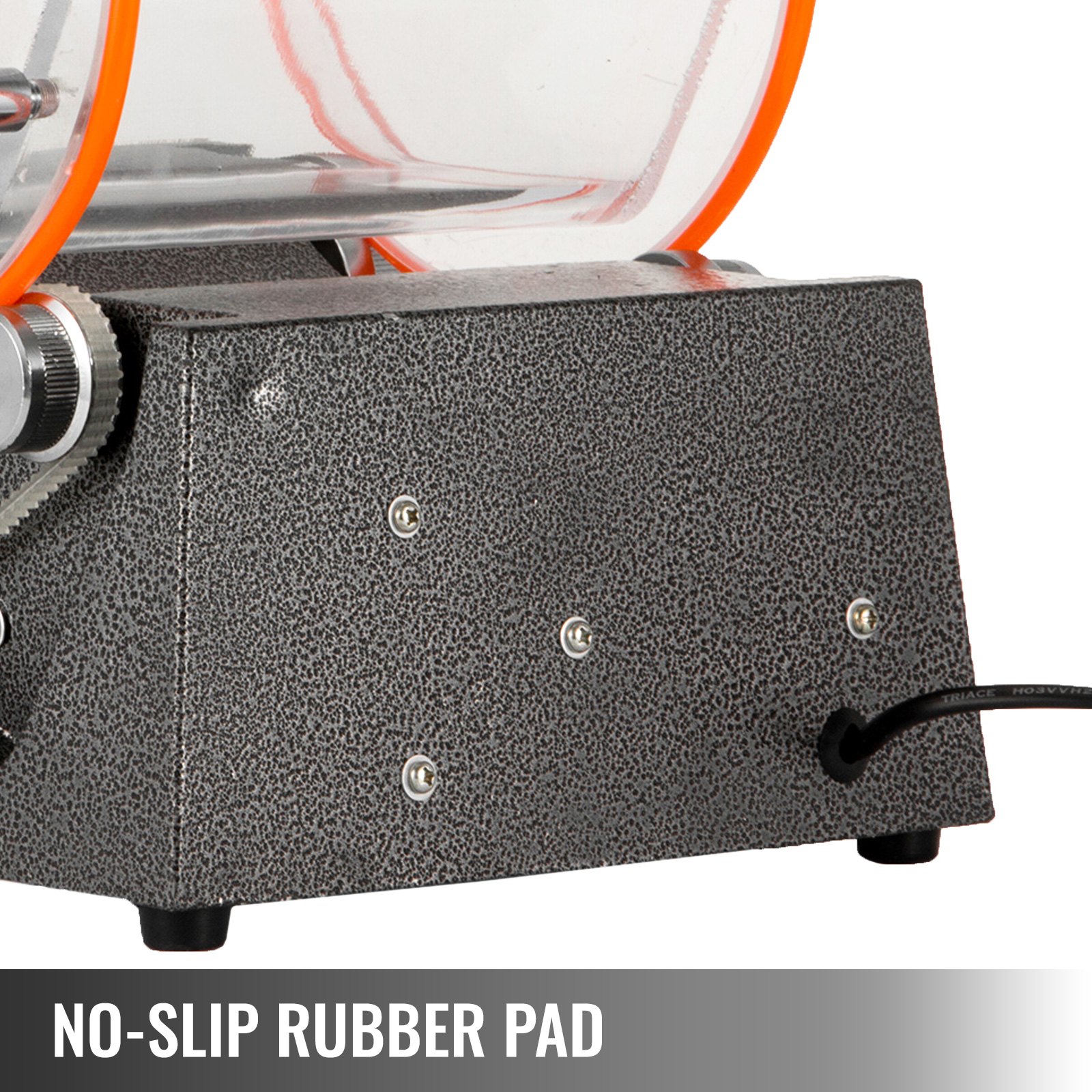 VEVOR Lucidatore di Gioielli in Policarbonato 5 kg, Lucidatrice Rotante per Superfici 60 W, Lucidatura di Gioielli Nero, Magnetic Tumbler a Sfere da Laboratorio, Antiscivolo per Materiali in Magnesio