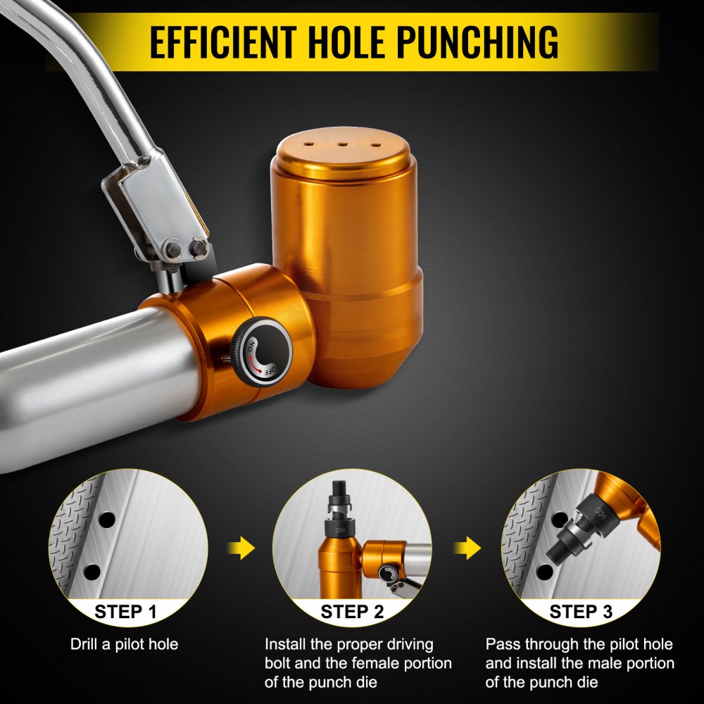 Punzone Di Espulsione Idraulico 6 Die Set 22mm, 27,5mm, 34mm, 43mm, 49mm, 61,5mm