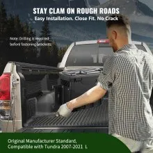 VEVOR Scatola di Immagazzinaggio per Auto Nero, Capacità Massima 6,6 Galloni Cassetta degli Attrezzi del Camioncino in ABS e Acciaio al Carbonio, Compatibile con Tundra 2007-2021, Installazione Facile