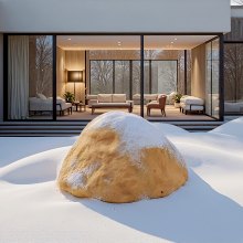 VEVOR Copertura in Finta Roccia, Copertura per Pompa da Pozzo in Finta Roccia per Esterni, Masso Artificiale Resistente alle Intemperie per l'Arredo di Giardino Cortile, Marrone Sabbia, Taglia M