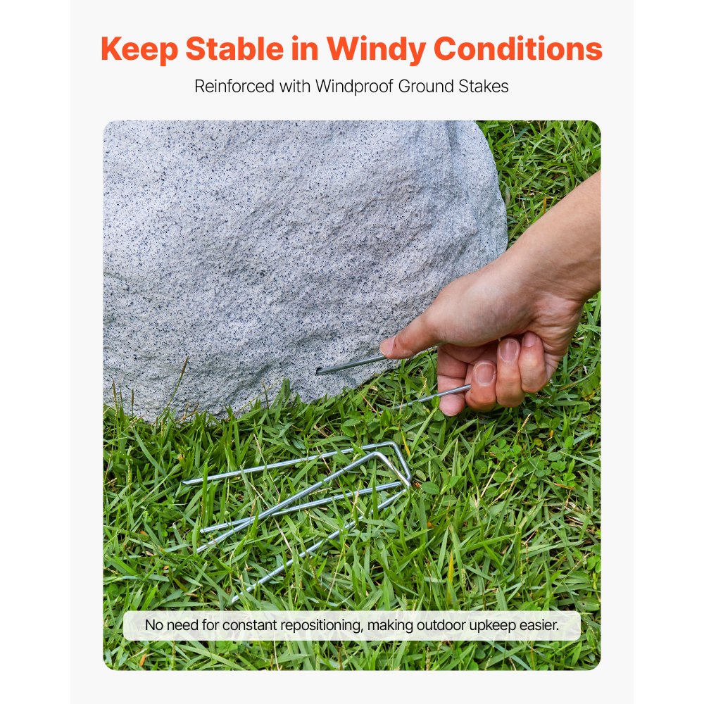 VEVOR Copertura in Finta Roccia, Copertura per Pompa da Pozzo in Finta Roccia per Esterni, Masso Artificiale Resistente alle Intemperie per l'Arredo di Giardino Cortile, Grigio, Taglia Piccola