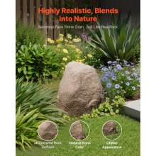 VEVOR Copertura in Finta Roccia, Copertura per Pompa da Pozzo in Finta Roccia per Esterni, Masso Artificiale Resistente alle Intemperie per l'Arredo di Giardino Cortile, Marrone Sabbia, Taglia S