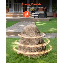 VEVOR Copertura in Finta Roccia, Copertura per Pompa da Pozzo in Finta Roccia per Esterni, Masso Artificiale Resistente alle Intemperie per l'Arredo di Giardino Cortile, Marrone Sabbia, Taglia S