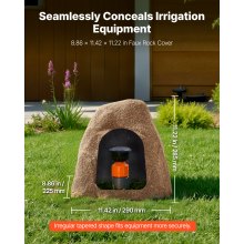 VEVOR Copertura in Finta Roccia, Copertura per Pompa da Pozzo in Finta Roccia per Esterni, Masso Artificiale Resistente alle Intemperie per l'Arredo di Giardino Cortile, Marrone Sabbia, Taglia S