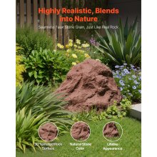 VEVOR Copertura in Finta Roccia, Copertura per Pompa da Pozzo in Finta Roccia per Esterni, Artificiale Pietra Leggera da Giardino Decorazione, per l'Arredo di Giardino Cortile, Marrone, Taglia S