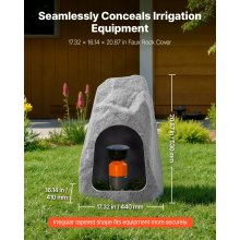 VEVOR Copertura in Finta Roccia, Copertura per Pompa da Pozzo in Finta Roccia per Esterni, Artificiale Pietra Leggera da Giardino Decorazione, per l'Arredo di Giardino Cortile, Grigio, Taglia M