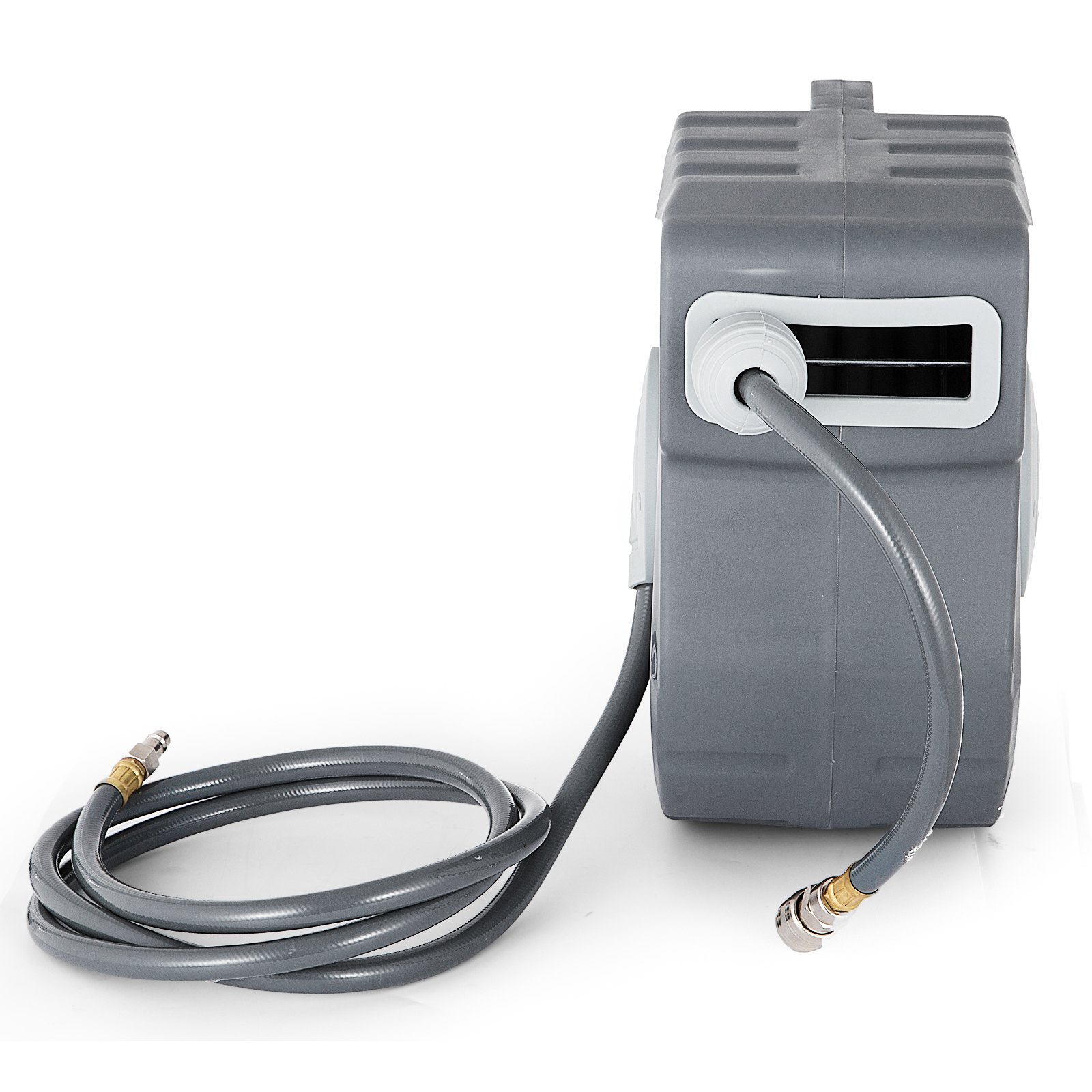 VEVOR Avvolgitubo per Aria Compressa Grigio, 20m Arrotolatore Avvolgitubo con Riavvolgimento Automatico, Montaggio a Parete, Avvolgitubo Retrattile da 66 Piedi, Utensili per Compressori Linea Girevole