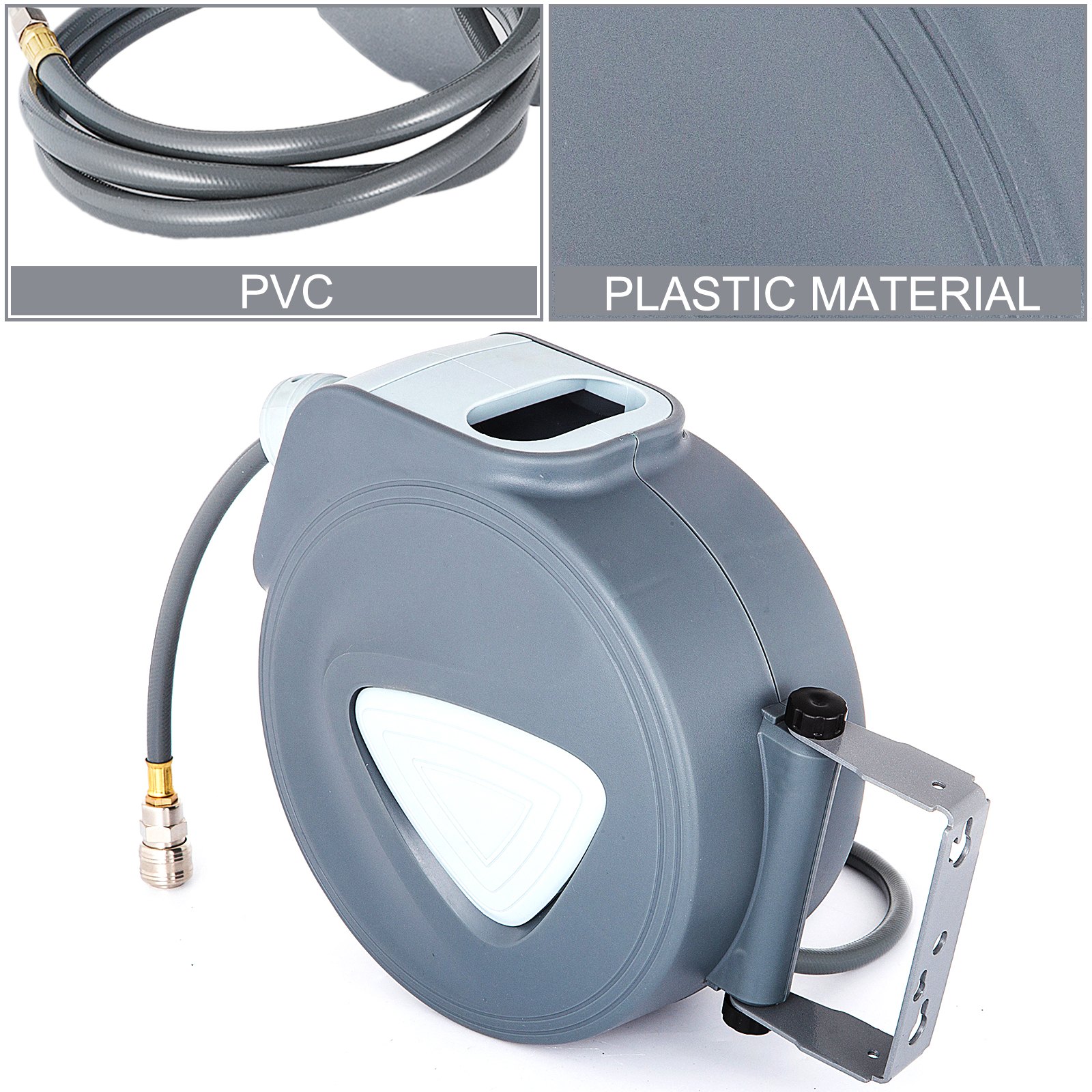 Avvolgitubo Aria Arrotolatore Tubo Per Aria Compressa 10m 1/4 Npt In Pvc