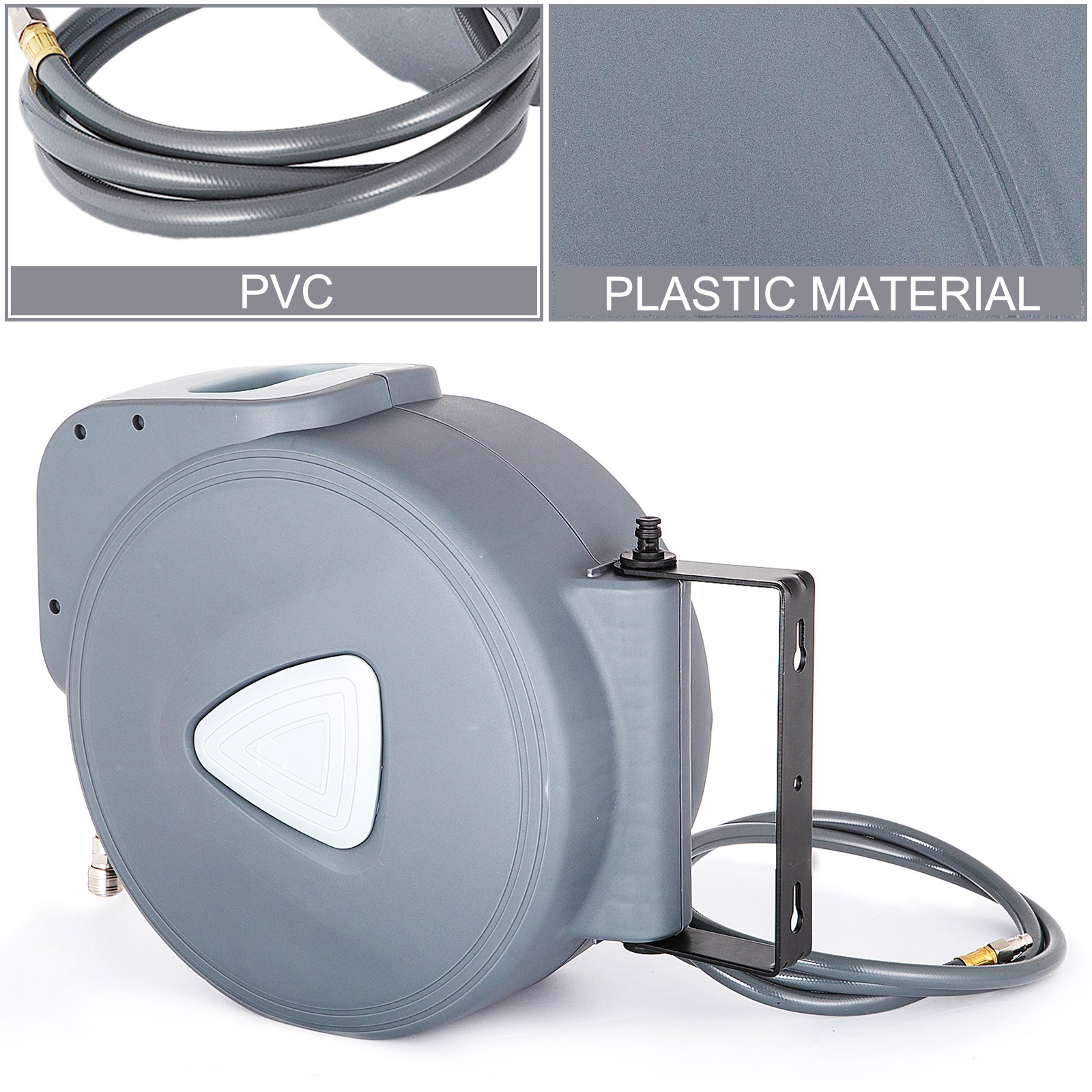 Arrotolatore Avvolgitubo Tubo Per Aria Compressa 54 Bar 0.4" Tubo Lungo Da 30m