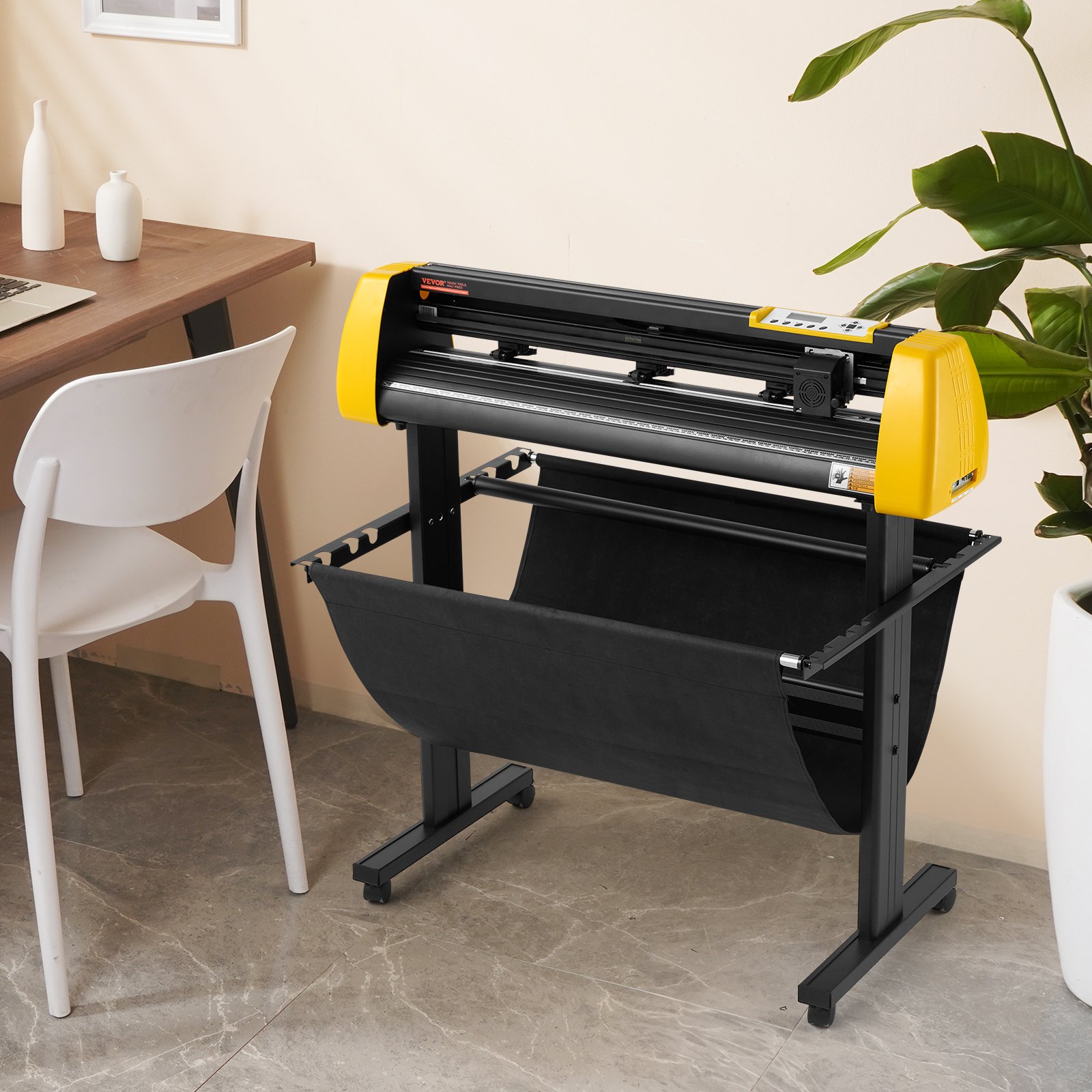 VEVOR Taglierina per Vinile, Plotter da Taglio con Alimentazione Carta Massima 870 mm Stampante per Schermo LCD per Taglio Automatico dei Contorni della Fotocamera con Forza Velocità Regolabili