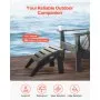 VEVOR Pouf Adirondack Pieghevole in Plastica HDPE, Pouf Adirondack Resistente alle Intemperie per Patio Poggiapiedi per Sedia Adirondack, Utilizzato per Esterni Portico Piscina Prato Cortile, Nero