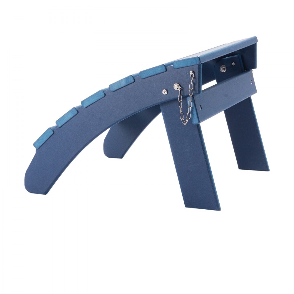 VEVOR Pouf Adirondack, Pouf Adirondack Pieghevole per Esterni in Plastica HDPE, Pouf Adirondack per Tutte le Stagioni, Poggiapiedi per Sedia Adirondack, per Esterni, Piscina, Cortile, Blu 2 Pezzi