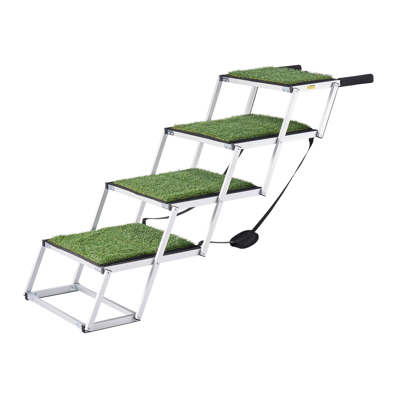 VEVOR Scaletta Pieghevole per Auto per Cani Animali Domestici, Scala Pieghevole a 4 Gradini per SUV Camion Letti Divani per Animali Domestici Carico max 90,72 kg Superficie Antiscivolo Portatile