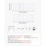 VEVOR Freestanding Dog Gate 813 mm Tall 4-Panel Foldable Metal Gate White, For Stairs Doorways, Dual-Triangle Support, Sturdy Metal Construction, Freestanding or Wall Mount, Flexible Shapes, Easy Fit