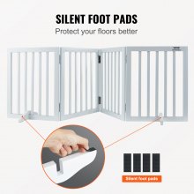 VEVOR Cancello per Cani Autoportante, Cancello per Animali Domestici, Cancello per Porta 508 x 610 mm Cancello per Cani Pieghevole Barriera per Cani Pieghevole Espandibile, Cancello per Scale Bianco