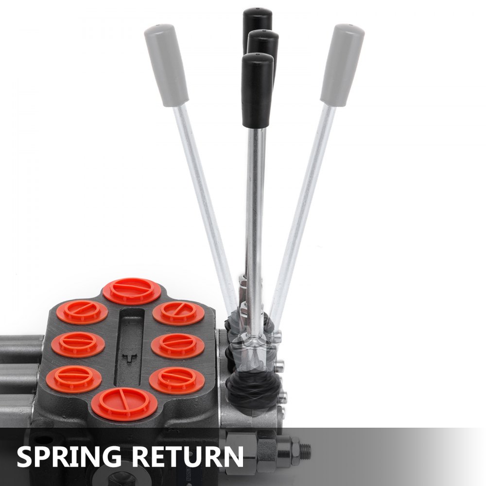 Valvola Di Controllo Idraulica 3 Spool Nuovo Durevole 25gpm Doppio Effetto