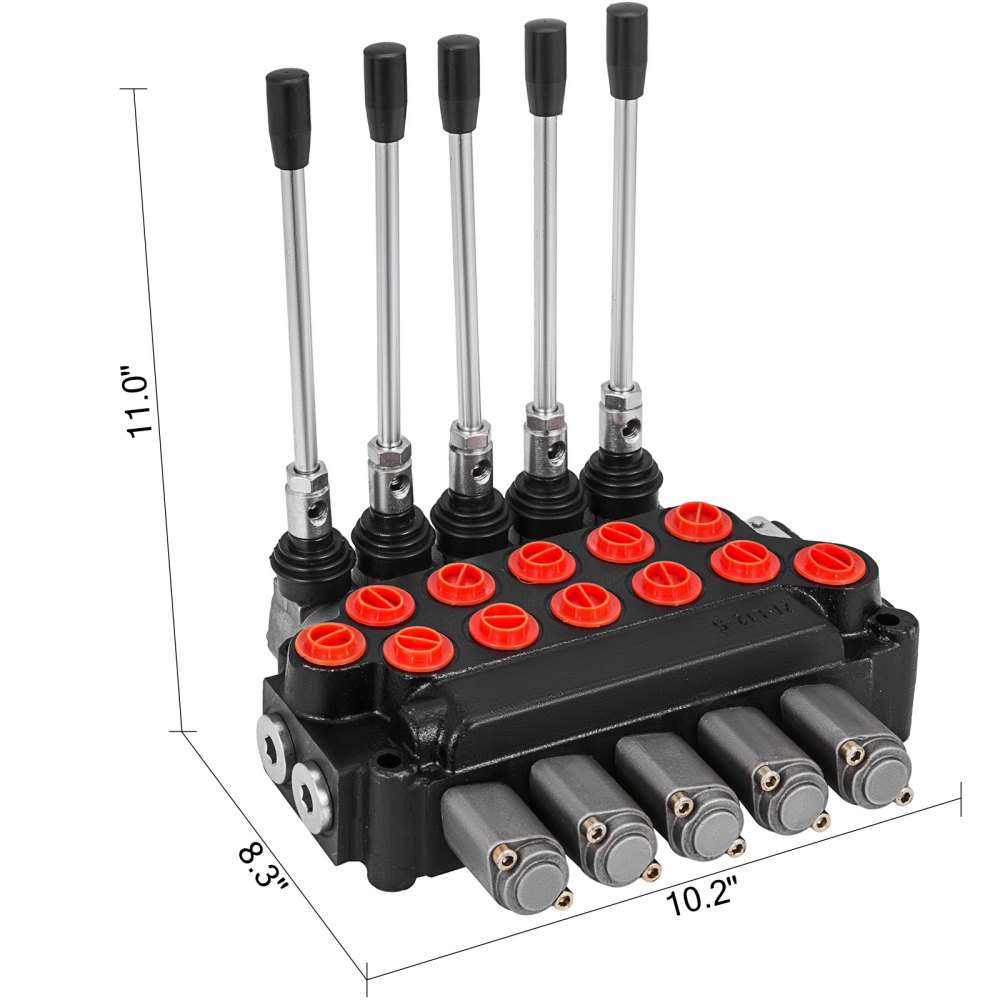 Idraulica Valvola Di Controllo 5 Spool 11gpm Bobina Doppio Effetto Monoblocco