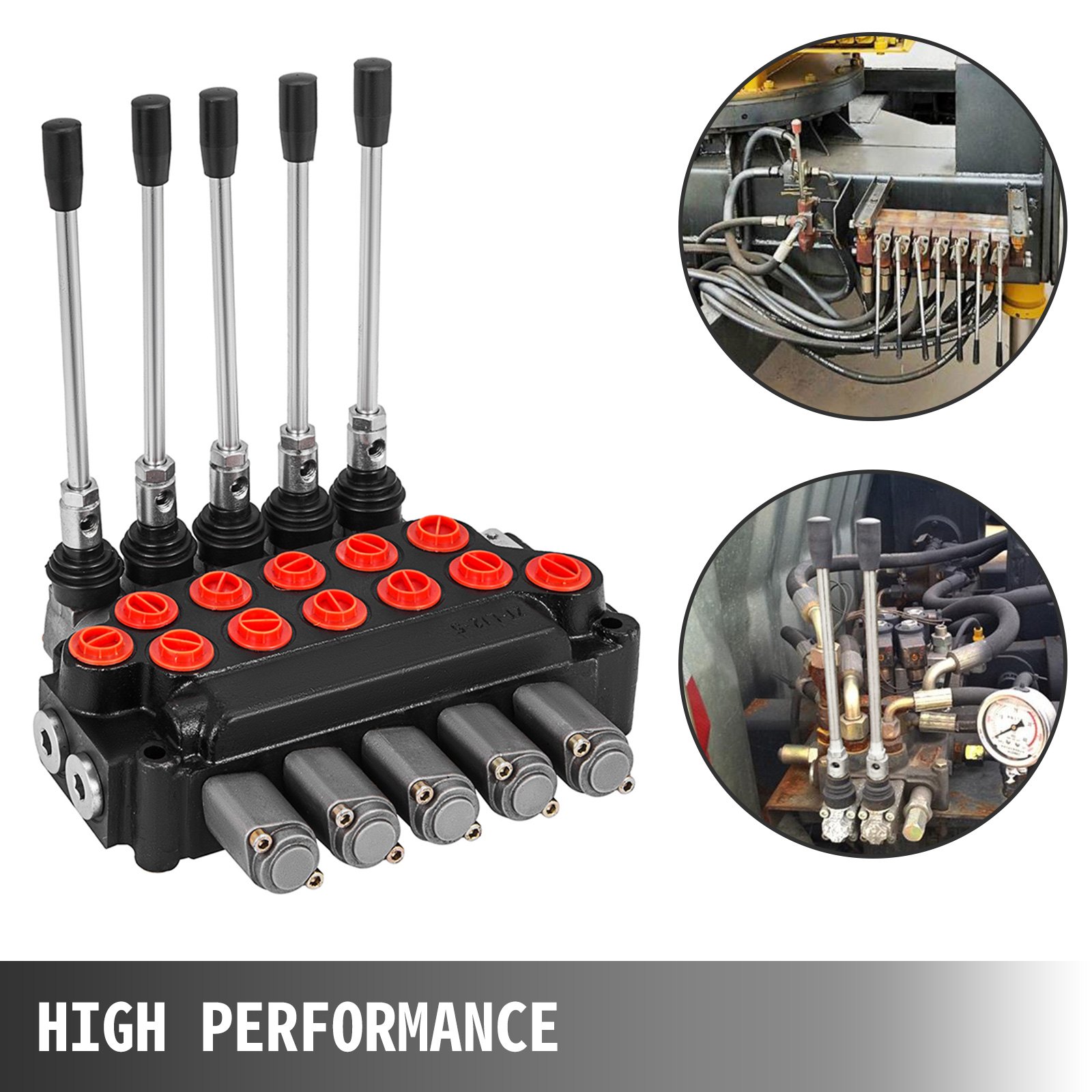 Idraulica Valvola Di Controllo 5 Spool 11gpm Bobina Doppio Effetto Monoblocco