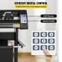 VEVOR Plotter da Taglio Vinile Semiautomatica con Luce Guida a LED, Modello KH-1350A 1350mm Potenza 95W Taglierina per Plotter Vinile per Adesivi per Auto, Segnali Stradali, Palloncini, Caschi, ecc.