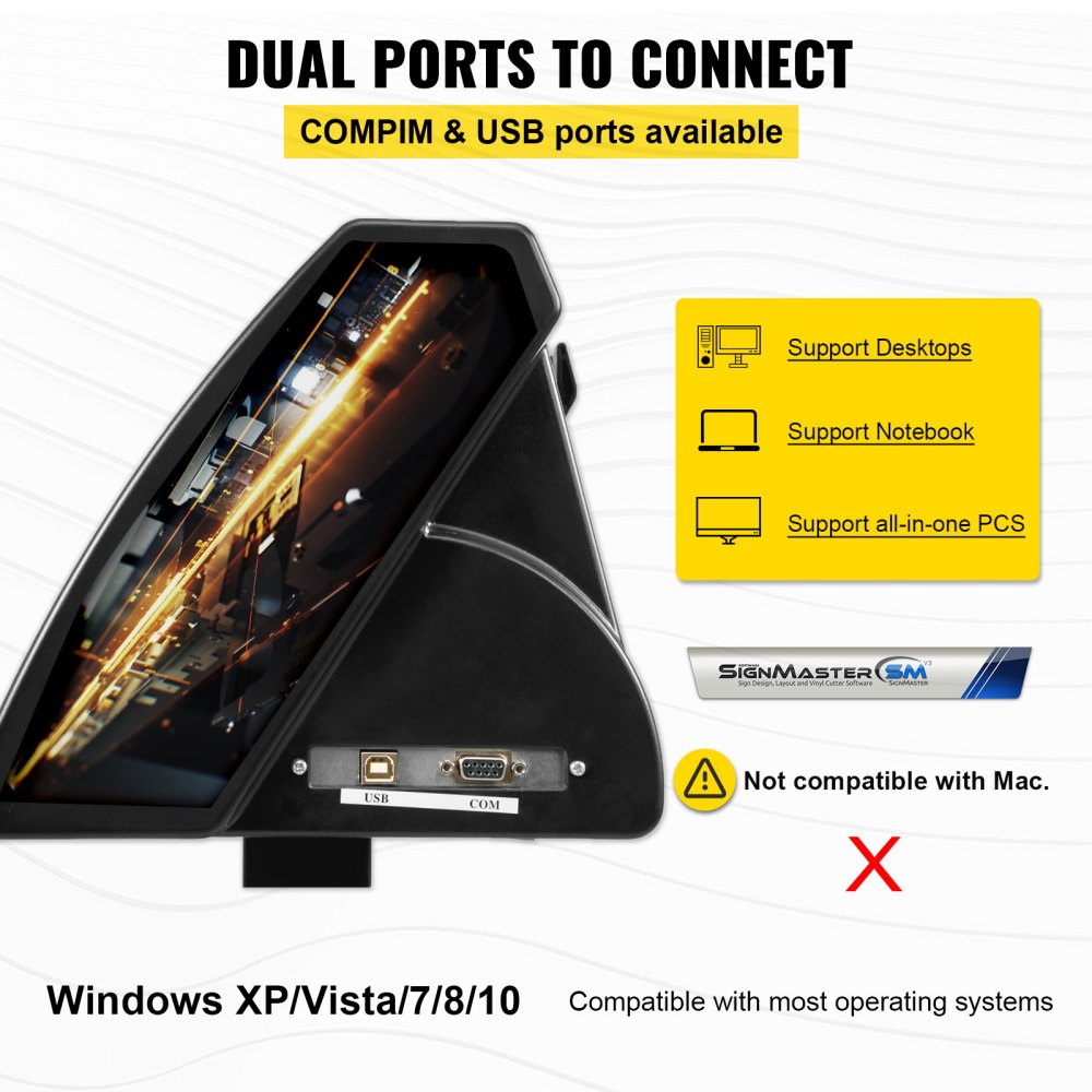 VEVOR Plotter da Taglio in Vinile Nero, KH-720 2 MB 28 Pollici Macchina della Taglierina del Vinile in Alluminio Manuale per Campo Pubblicitario, Decorazioni Varie, Artigianato, Creazione di Etichette
