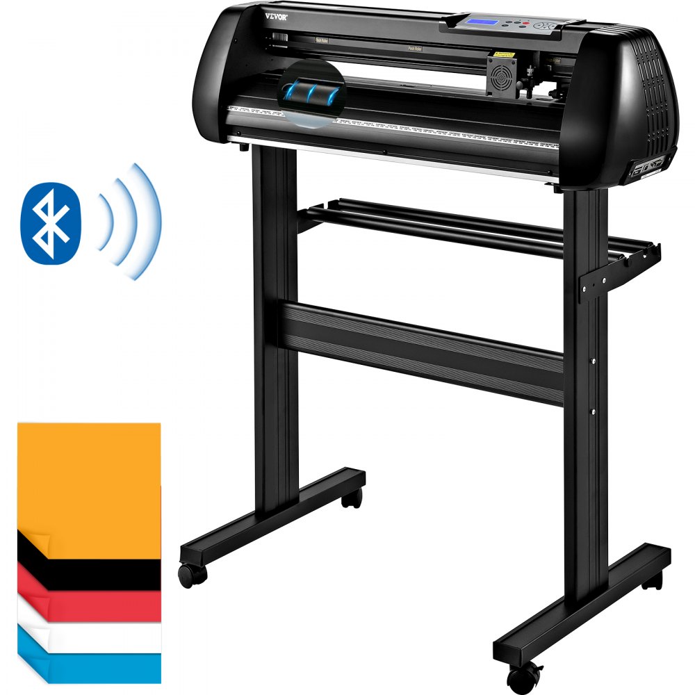 VEVOR stampanti adesivi 34,3 Pollici Velocità di Taglio 20-800 mm/s 4 Mb Plotter per Tagliare in Vinile con Software per Pubblicizzare Incisioni