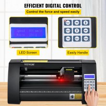 VEVOR Plotter da Taglio Vinile Semiautomatico con Luce Guida a Led Modello KH-375A 375mm stampanti adesivi Signmaster per Adesivi per