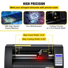 VEVOR Plotter da Taglio Vinile Semiautomatico con Luce Guida a Led Modello KH-375A 375mm stampanti adesivi Signmaster per Adesivi per