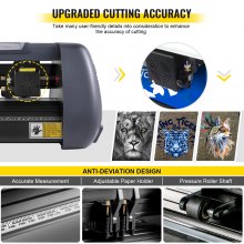 VEVOR Plotter da Taglio 375 mm Velocità di taglio 10-800 mm/s 16 Mb stampanti adesivi con Software per Tagliare Vinile Adesivo e