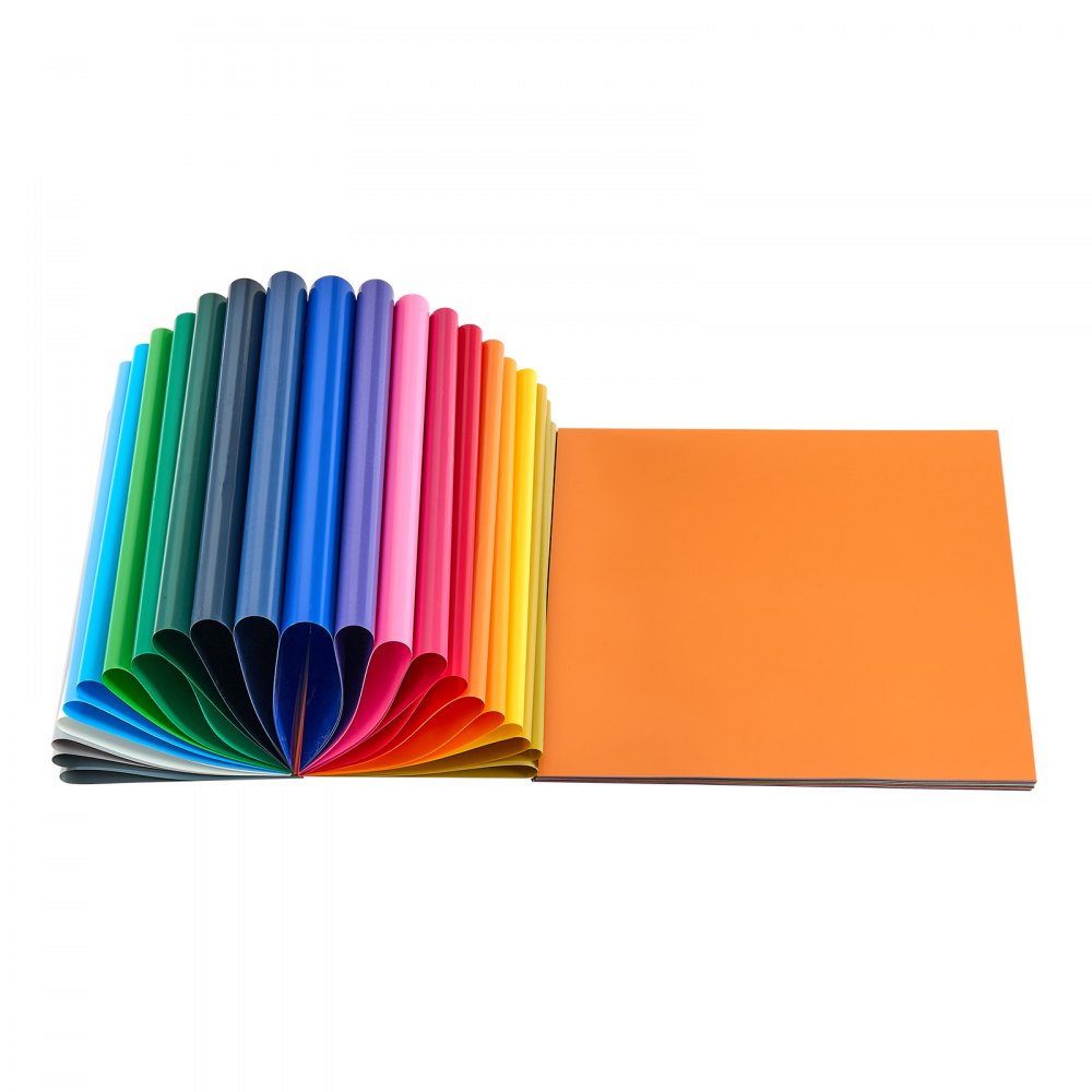 VEVOR Vinile Termoadesivo Carta 304,8 x 304,8 mm 50 Fogli Multicolori Pellicola per Plotter in Vinile a Trasferimento Termico per Macchine da Taglio, Pellicola Termoadesiva per Magliette, Cappelli
