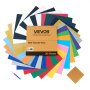VEVOR Vinile Termoadesivo Carta 304,8 x 304,8 mm 30 Fogli Multicolori Pellicola per Plotter in Vinile a Trasferimento Termico per Macchine da Taglio, Pellicola Termoadesiva per Magliette, Cappelli
