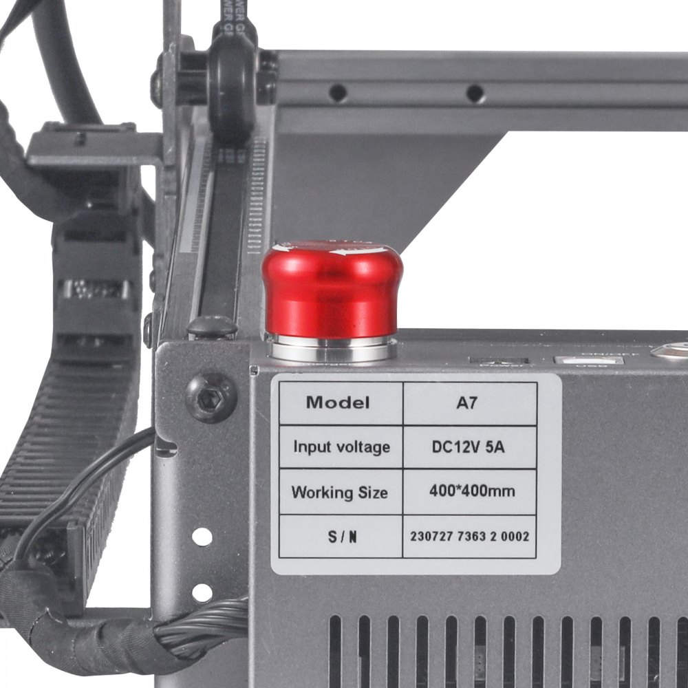 VEVOR Macchina per Incisione Laser 10 W Incisore Laser 64x58x27 cm Area di Lavoro 40 x 40cm Velocità di Movimento 10000 mm/min, Punto Compresso Rullo Rotante Taglio Laser per legno Metallo Acrilico