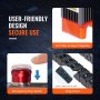 VEVOR Macchina per Incisione Laser 5W Incisore Laser 61 x 58 x 27cm Area di Lavoro 41 x 40cm Velocità di Movimento 10000 mm/min Punto Compresso Protezione Occhi Taglio Laser Legno Metallo Acrilico