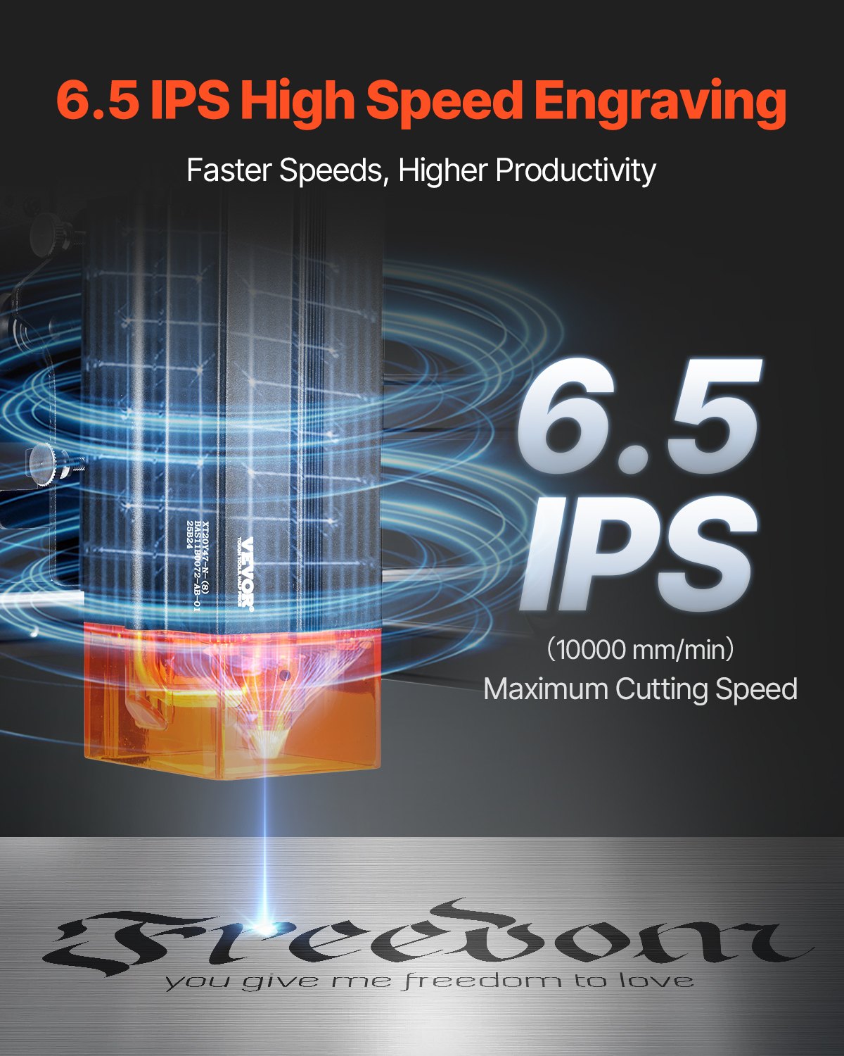 VEVOR Macchina per Incisione Laser, Potenza in Uscita 20 W, Incisore Laser, Area di Lavoro 35 x 40 cm, Velocità di Movimento 10000 mm/min, Punto Compresso con Protezione, per Legno, Metalli