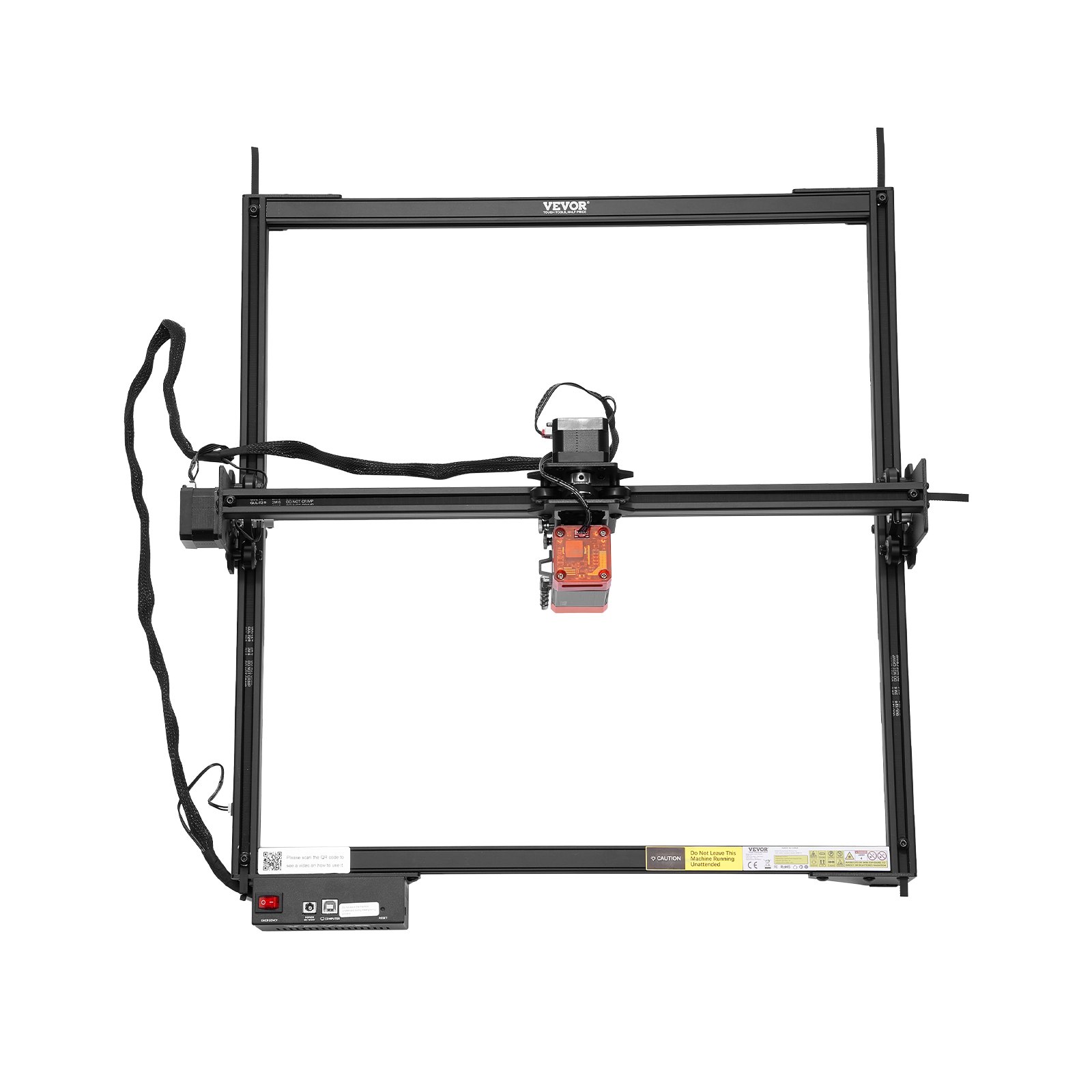 VEVOR Laser Engraver, 5W Power, Laser Engraving Machine, 38x40 cm Working Area, 10000 mm/min Movement Speed, Compressed Dot with Eye Protection, for Wood, Certain Metals