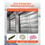 VEVOR Rotolo Isolante Riflettente, 4 Rotoli, Barriera Radiante con Anima in Schiuma EPE e Foglio di Alluminio, Spessore 6 mm, 5,49 x 0,61 m, Kit di Isolamento Termico per Porte da Garage per 2 Auto