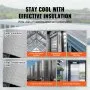 VEVOR Rotolo di Isolamento Riflettente Doppio, Barriera Radiante con Anima in Schiuma, 122 cm x 304 cm, Scudo Riflettente del Calore in Schiuma EPE Alluminio Bifacciale, per Finestra Tetto Camper
