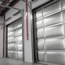 VEVOR Rotolo Isolante Riflettente, Barriera Radiante a Bolle d'Aria a Doppio Strato, 6 mm 30,48 mx 1,22 m, Pellicola in PE Bianco in Alluminio, Scudo Riflettente del calore,  per Porte da Garage
