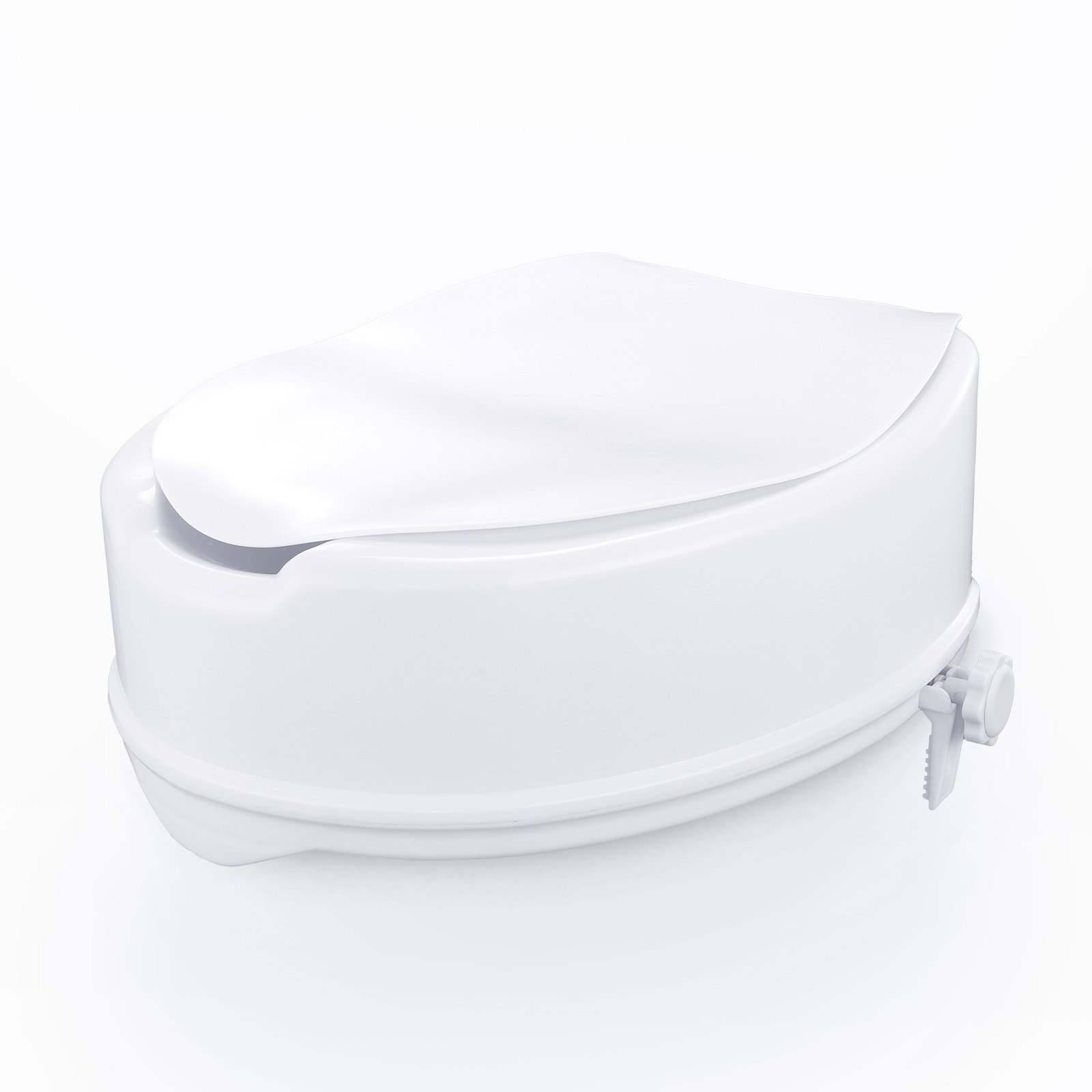 VEVOR Rialzo WC Universale Alto 150 mm, Sedile WC Rialzato Carico 136 kg, Realizzato in PP Resistente, Blocco con Asta a Vite, per Anziani, Disabili, Pazienti, Incinte, Accessori per Bagno