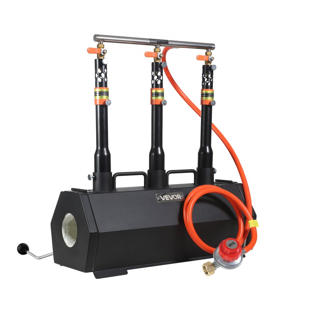 VEVOR Forgia Portatile a Propano con 3 Bruciatori, Forno a Gas max. 1427℃ per Fabbricazione di Utensili Coltelli Metalli, Forgiatura e Maniscalco, Forno Esagonale in Acciaio Laminato a Freddo