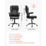 VEVOR Executive Office Chair, Swivel Chair with High Backrest, Lumbar Support, and Foldable Armrests, Ergonomic Desk Chair with Tilt and Height Adjustment, for Work, Study, and Gaming