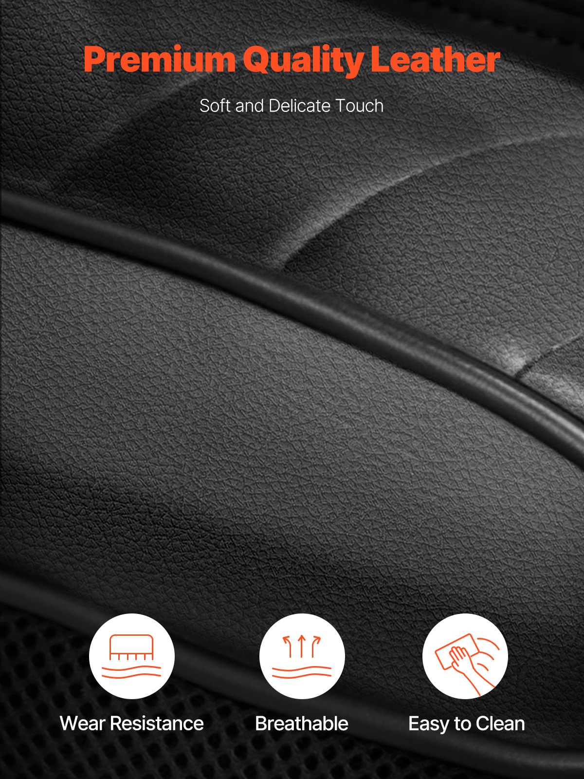 VEVOR Sedia Girevole da Ufficio con Poggiapiedi, Poltrona da Studio Ergonomica con Cuscino Lombare Braccioli Rimovibili, Sedile da Ufficio in Pelle PU Portata max. 181,44 kg, Studio, Casa, Nero