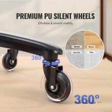 VEVOR Sedia Girevole da Ufficio Studio per Lavoro con Schienale Sedia Ergonomica Capacità Carico Max. 181kg, Sedia Ufficio Ergonomica Lombare Materiale in PU con Rotelle Schienale Reclinabile 90-120°