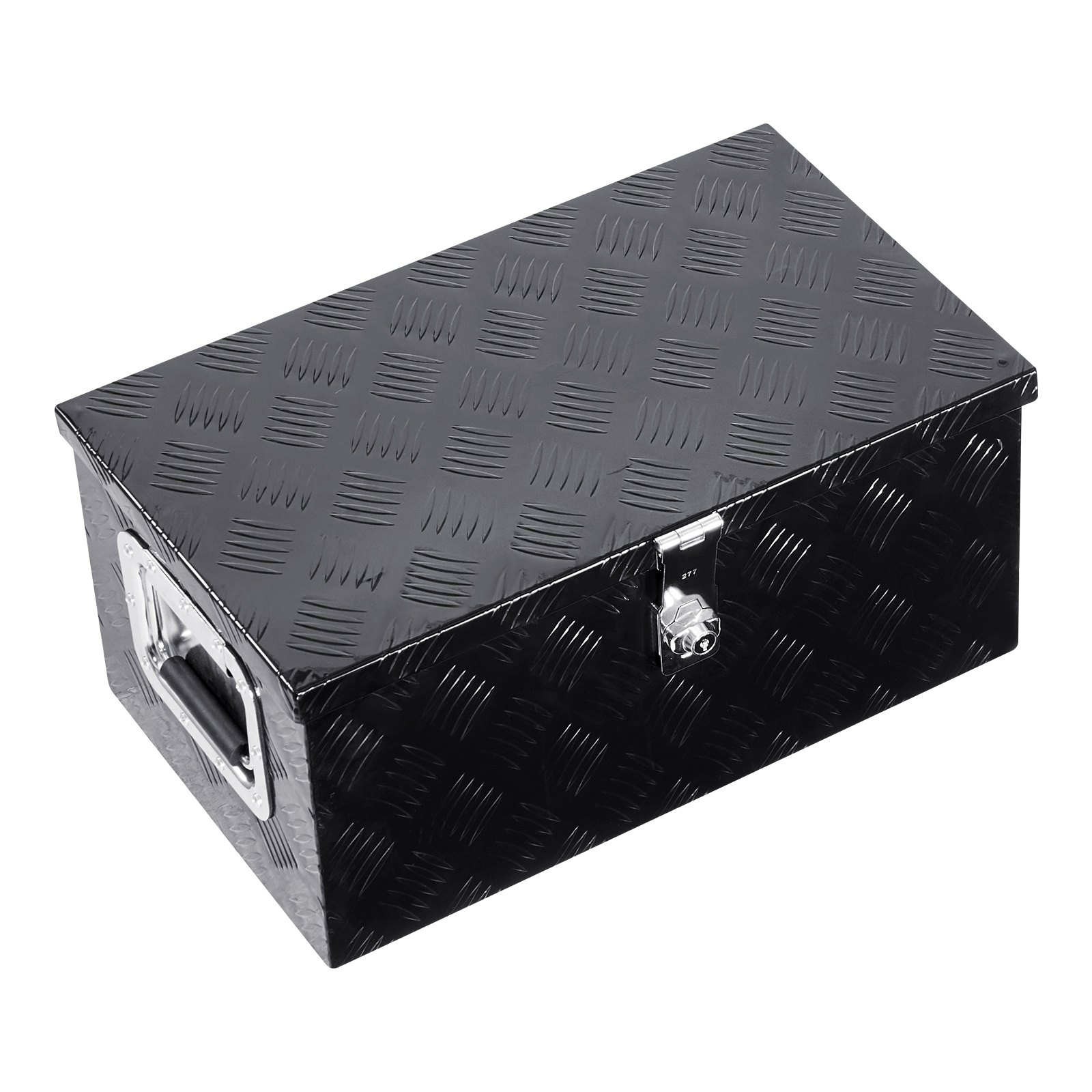 VEVOR Cassetta Portautensili, Struttura in Alluminio per Cassone di Camion, con Maniglia Laterale e Chiavi di Blocco, Organizzatore per Rimorchi, Camper, 50,8 x 30,5 x 24,1 cm, Colore Nero